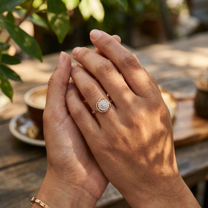 Lab Grown Diamond Cluster <b>Ring</b> 14K Rose Gold Luxury Women's <b>Finger</b> <b>Ring</b> Filled Diamonds for Everyday Wear OEM ODM Wholesale - Product Image 4