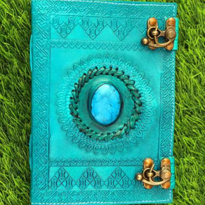 Diario de cuero Firoja, hecho a mano, estilo vintage, de cuero genuino puro, con cierre de llave antiguo, cuaderno para hombre y mujer. - Product Image 1