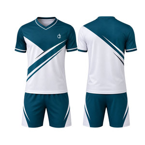 Conjunto de Camiseta y Pantalones Cortos de Fútbol para Hombre, Uniforme de Fútbol Ligero y Transpirable de Poliéster para Entrenamiento, Práctica Deportiva y Competición - Product Image 1
