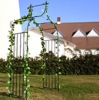 Arche de jardin moderne autoportante en métal thermolaqué pour extérieur, pergola en fer, treillis, portail, pour plantes grimpantes, patio et jardin, idéale pour mariages