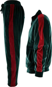 OEM Wholesale High Quality Custom Logo Oversized Casual Solid 100% Cotton <b>Velour</b> <b>Tracksuits</b> Drawstring Closure Men - Product Image 2