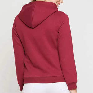 Sudadera con capucha y cremallera para mujer, con bloques de color, manga larga, tejida, informal, para otoño - Product Image 2