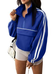 Chaqueta de Forro Polar Azul para Mujer, Estilo Retro Casual, Ligera, Colección de Invierno, Corte Ajustado, Deportiva, Impermeable, Tallas Grandes - Product Image 3