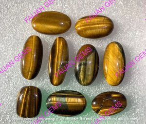Pierre précieuse naturelle de qualité AAA+ Œil de tigre cabochon, couleur changeante, certifiée, prix de gros, toutes formes, FAIJAN GEMS Bijoux - Product Image 3