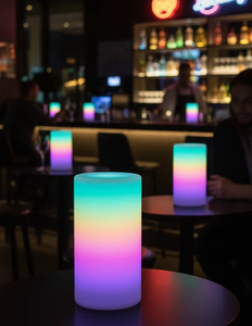 LED Changing Modern White Night <strong>Light</strong> Remote Control Cordless Dimmable Middle Size Plastic Bedrooms/Living Rooms Portable <strong>Table</strong> - Product Image 2