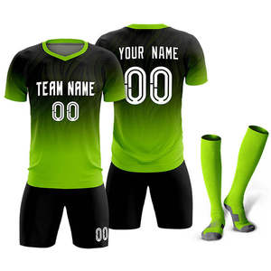 Custom Purple Yellow Soccer Jersey Set V-Neck Short Sleeve Sublimated Breathable Unisex Adult Team Apparel - Product Image 1