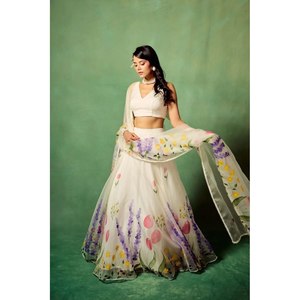 Designer 2XL Party Wear Lehenga Choli with Beautiful Floral Print - Product Image 5
