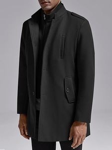 <b>Men's</b> <b>Long</b> Premium Overcoat Soft Warm Wool Blend Winter Fashion <b>Coat</b> Wholesale Manufacturer Supplier Winter Fashion <b>Coat</b> - Product Image 2
