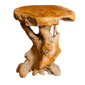 Mesa de Centro ARTERRA Premium, Rústica, de Raíz de Teca Natural, Hecha a Mano, Artesanal, Antigua, Duradera, para Sala de Estar, Mueble de Lujo para el Hogar CT-002 - Product Image 1