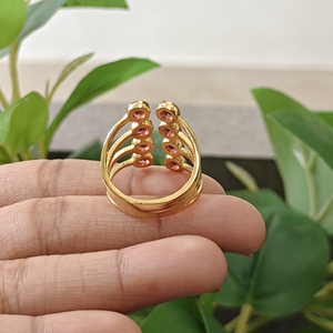 Trendy jewelry hydro quartz chalcedony onyx round cut gemstone <b>adjustable</b> <b>ring</b> solid brass 18k gold plated women's fashion <b>rings</b> - Product Image 6