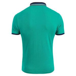 Polo de Algodón Verde de Manga Corta para Hombre, Personalizado, de Alta Calidad, Corte Regular, Color Sólido Informal, Transpirable, Diseño de Punto Piqué - Product Image 2