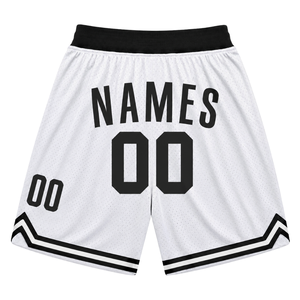 Shorts de basket-ball en mesh sublimé blanc et noir pour hommes, respirants, en polyester, vêtements de sport, shorts de match d'équipe, entraînement de compétition - Product Image 2