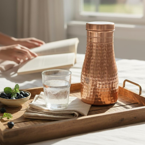 Carafe à eau en cuivre martelé, pichet en métal fait main pour un stockage sain de l'eau et un usage quotidien - Product Image 6