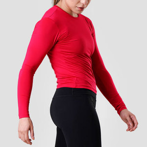 High Quality Customized Women <b>Compression</b> <b>Shirts</b> Breathable Eco-Friendly Quick Dry Lightweight Front Anti-Bacterial Fitness - Product Image 1