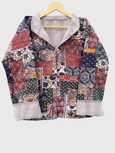 Chaqueta Acolchada Vintage de Talla Grande para Mujer, con Cuello de Solapa y Cierre de Botón, para Invierno - Product Image 1