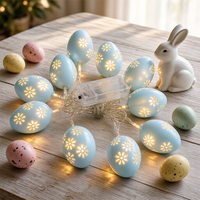 Guirlande lumineuse LED décorative pour la maison, motif floral ajouré, colorée, pour Pâques et les fêtes de printemps