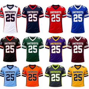 Maillot de football américain personnalisé OEM ODM, sublimation intégrale, 100% polyester, séchage rapide, uniforme d'équipe pour clubs, écoles, équipes - Product Image 2