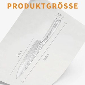 Couteau de chef artisanal de qualité supérieure LEGACY BLADES, en acier Damas, pour la découpe en cuisine, destiné aux chefs professionnels - Product Image 6