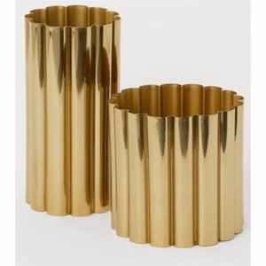 Vase à fleurs en verre noir minimaliste moderne avec col doré, vase décoratif pour salon, bureau, décoration de bureau, vase à fleurs séchées - Product Image 5