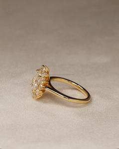 Igi/gia แล็บตัดเพชรวินเทจ14K สีเหลืองแหวนแต่งงาน/งานหมั้นใส่ได้ทั้งชายและหญิงสีขาวทองคุณภาพดีสำหรับงานปาร์ตี้ครบรอบ-คุ้มค่า - Product Image 2