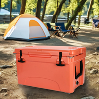 Vente en gros moderne 40QT Portable rotomoulé boîte isotherme à glace dure matériau PE de qualité alimentaire avec roues pour le stockage des aliments froids