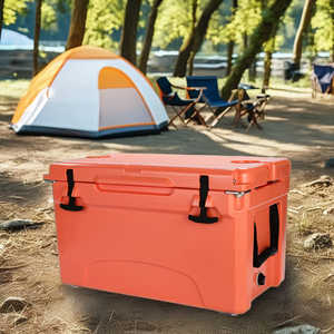 All'ingrosso moderno 40QT portatile Rotomolded scatola di raffreddamento per ghiaccio duro materiale per uso alimentare con ruote per la conservazione di alimenti freddi - Product Image 5