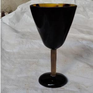 Mug en verre artisanal en forme de corne, naturel, écologique, grande capacité, compatible lave-vaisselle et micro-ondes, réutilisable, pour café, thé, bière, unique et rustique - Product Image 1