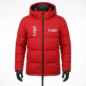 Puffer Jackets Wholesale Custom OEM Printed Puffer Jacket Men Customized Logo Casual Shiny Puffer Jackets <b>Winter</b> for Men - Product Image 1