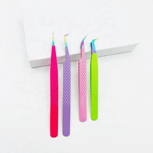 Precision Multi Point Stainless Steel Eyelash Tweezers Customized Color Sustainable Economical Beauty Tool For Extensions - Product Image 3