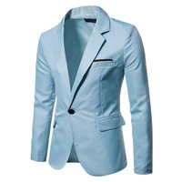 Blazer de costume pour homme bleu roi, croisé, grande taille, coupe ajustée, couleur unie, décontracté, professionnel, formel, imperméable et coupe-vent