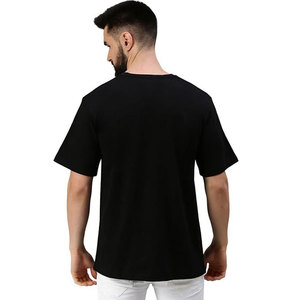 เสื้อยืดคอกลมแขนสั้นสีดำสำหรับผู้ชาย Smile Streetwear ทรงปกติ ผ้าคอตตอนเจอร์ซีย์ถัก  รับออกแบบลายพิมพ์ด้านหน้า - Product Image 2