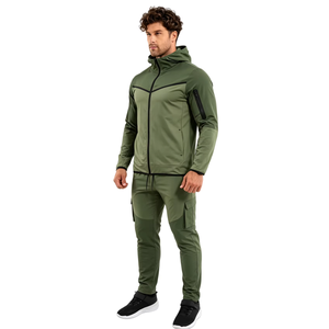 Ensemble de survêtement décontracté avec pantalon de jogging et sweat à capuche, style oversize et coupe empilée, idéal pour le sport - Product Image 2