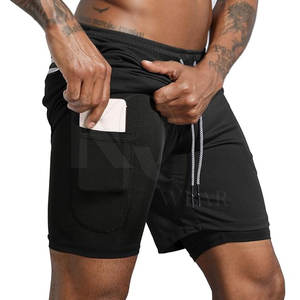 Pantalones Cortos Deportivos Personalizados con Logotipo para Hombre, de Secado Rápido, de Poliéster, para Entrenamiento, Running, con Cintura Ajustable con Cordón - Product Image 2