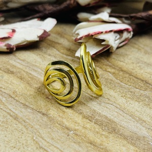 Best Product Brass Geometric <b>Ring</b> <b>Boho</b> Spiral <b>Rings</b> Women Brass <b>Ring</b> Women 18k Gold Plated Tribal Swirl Jewelry Wholesale/OEM - Product Image 6