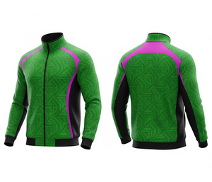 Chaqueta con Cremallera Completa Sublimada Personalizada OEM, Ropa Deportiva para Correr y Hacer Ejercicio, Cálida, Transpirable y de Secado Rápido |   Tallas Hombre Mujer Juvenil - Product Image 6