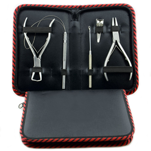 Adhésifs pour extensions de cheveux en acier inoxydable à forte adhérence, finition satinée, micro-liens, micro-perles, pinces, usage commercial MIANBRO - Product Image 1