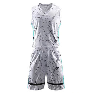 Ensemble short et maillot de basket jaune personnalisé unisexe sans manches, anti-humidité, imprimé par sublimation, taille élastique, uniforme de sport d'équipe - Product Image 3