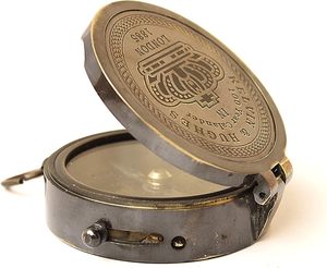 Brass Compass Vintage Finish Kelvin Hughes 100 Year <b>Calendar</b> Compasses Lid Compass Directional & Navigational Tool - Product Image 5
