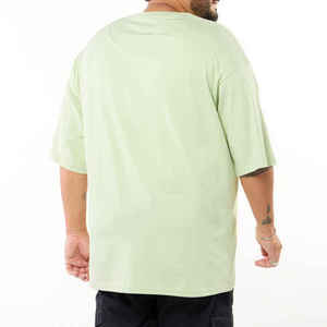 บริการ OEM เสื้อยืดโอเวอร์ไซส์สำหรับผู้ชาย ผ้าฝ้าย 100% ความยาวปกติ ไซส์พลัส ไหล่ตก แห้งเร็ว ระบายอากาศได้ดี แขนสั้น - Product Image 2