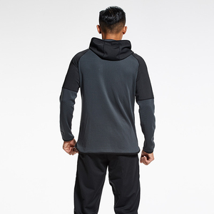 Chándal Deportivo para Hombre, Color Negro, con Capucha, Cierre Completo con Cremallera, Estilo Deportivo, para Otoño, Transpirable, de Poliéster - Product Image 3