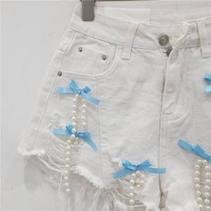 Shorts de Algodón para Mujer de Alta Calidad, Último Diseño, Impresión de Logotipo Personalizado, Cierre Elástico en la Cintura, Estilo Casual, Transpirables - Product Image 3