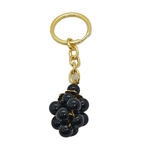 High Quality Crystal Keychain Stone Black agate grapes <b>key</b> Chine natural Stone bead Healing <b>Key</b> Holder Gift for Women <b>Key</b> <b>Chains</b> - Product Image 1