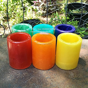 Copas de vino y whisky de resina verde personalizadas al por mayor, vajilla para bar, restaurante y hotel - Product Image 4