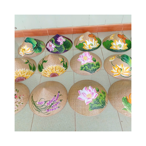 หมวกสานมือจากใบปาล์มธรรมชาติ หมวกทรงกรวยสไตล์เวียดนาม สำหรับป้องกันแสงแดด กิจกรรมกลางแจ้ง การเกษตร และการท่องเที่ยว - Product Image 3