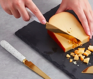 Luxury Stainless Steel <b>Cheese</b> <b>Knife</b> <b>Set</b> With Ceramic Handle Perfect For Hotels Restaurants And Elegant Dining Accessories - Product Image 6