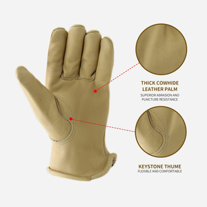 Premium Leather <b>Driver</b> <b>Gloves</b> Oem Odm Comfortable Breathable Reinforced Palm Industrial Work <b>Gloves</b> - Product Image 3