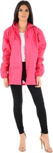 Chaqueta cortavientos impermeable con capucha, informal, estilo urbano, con bloques de color, plegable, para viaje. - Product Image 3