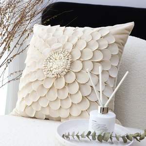 Funda de Almohada Decorativa de Lino y Algodón 100% con Diseño de Girasol, 45cm, para Sofá, Sala de Estar, Hogar, Elegante - Product Image 1