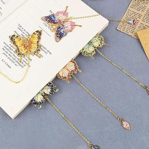 Metal Butterfly <b>Bookmark</b> with Colorful Chain Design Elegant Page Marker for Books Journals Diaries and Gift Collection - Product Image 3