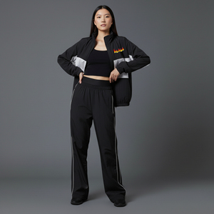 ชุดเซ็ต 2 ชิ้น สตรีทแวร์แฟชั่นใหม่ ทูโทน ผ้าไนลอน 100% ทรงดรอปไหล่ ระบายอากาศได้ดี น้ำหนักเบา สไตล์ฮิปฮอป สำหรับผู้หญิง - Product Image 3